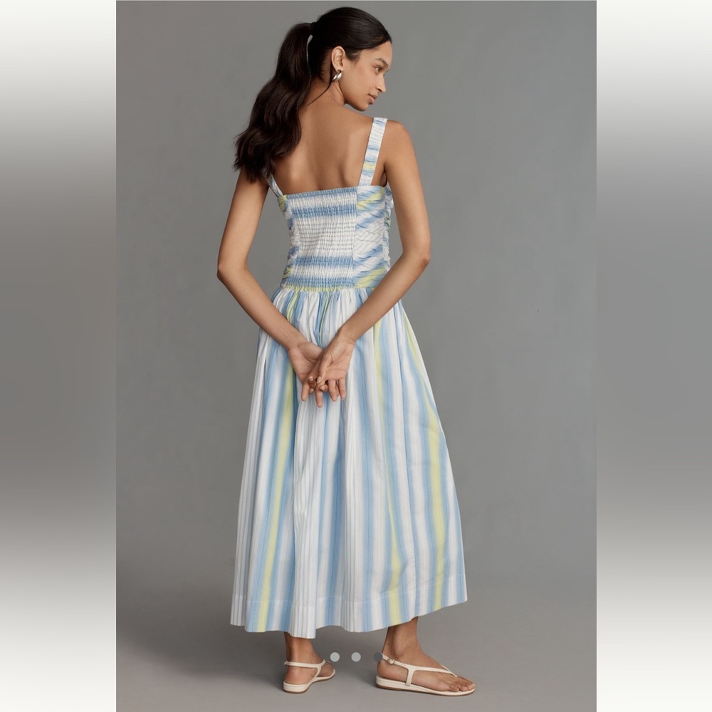 Anthropologie Square-Neck Drop-Waist Maxi Dress - Picture 3 of 4
